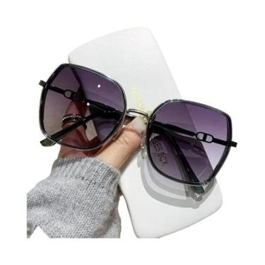 Imagem de Óculos De Sol De Grande Lente Anti-UV Moda De Rua Novo Estilo Tendênci