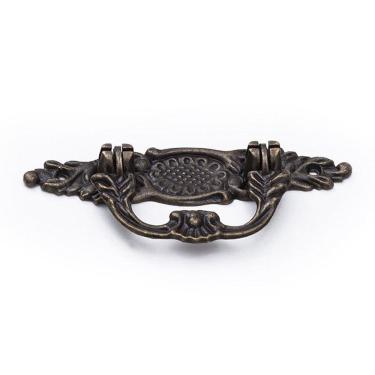 Imagem de Puxador Colonial Metal Vintage Ouro Velho