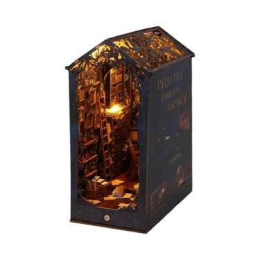 Imagem de Kit DIY De Quebra-Cabeça De Madeira Para Nicho De Livros, Casa De Bone