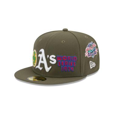 Imagem de BONE NEW ERA 59FIFTY OAKLAND ATHLETICS OLIVE WORLD SERIES?-Masculino