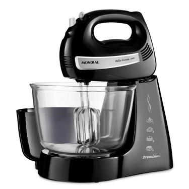 Imagem de Batedeira Premium Mondial Bella Massa Inox B-23 Np 500W 220V