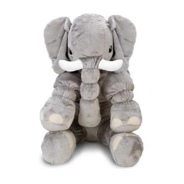 Imagem de Pelúcia Elefante Gigante Cinza Cortex 68 Cm Presente