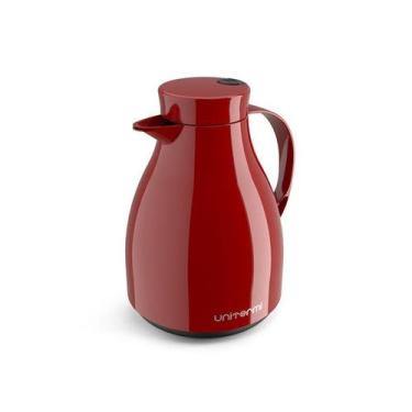 Imagem de Garrafa Térmica Bule Gatilho Paris Unitermi 500ml Café Chá, Vermelha