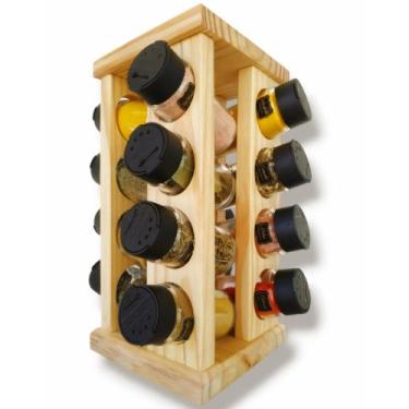 Imagem de Porta Tempero de 16 Potes Vidro Etiquetas de Temperos - Art & Lar Arte