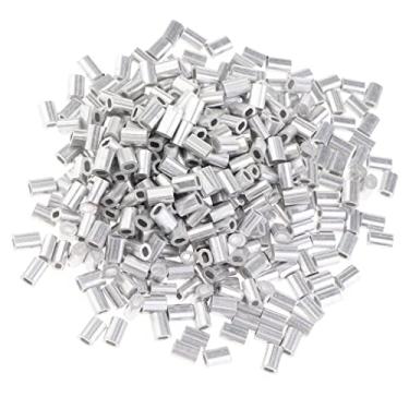 Imagem de AMLESO 1000 x luvas de crimpagem de alumínio duráveis para pesca com cabo de pesca - 1,5 mm