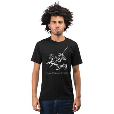Imagem de Camiseta São Jorge Guerreiro Masculina - Blackchic, Preto, GG