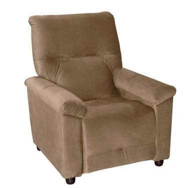 Imagem de Poltrona Matrix Vegas Com Encosto Reclinável Em Veludo Capuccino