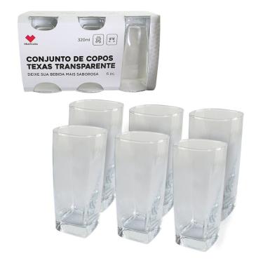 Imagem de Kit Copos De Vidro 320ml 6 Pecas Versatilidade E Estilo Para Sua Mesa