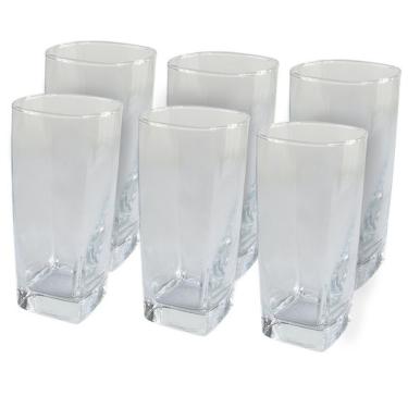 Imagem de Kit 6 Copos De Vidro Gourmet 320ml Elegância E Praticidade Na Mesa