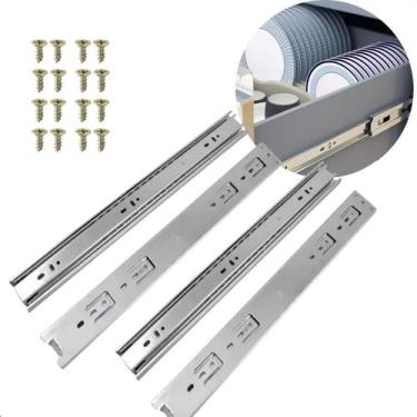 Imagem de Corrediça Telescópica Mini Par Light Trilho De Gaveta 35cm kit 4 - Cen