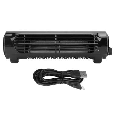 Imagem de Yosoo Ventilador de Resfriamento do Assento do Carro, Design de Tomada Ajustável, Motor Sem Escova, Operação Silenciosa, Alimentado por USB, Três Botões de Velocidade, Carregador USB (BLACK)