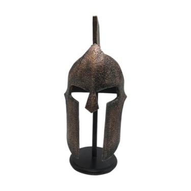 Imagem de Bothyi Modelo de Exibição de Capacete de Paladino Romano, Decoração de Chapéu Grego, Estante, Presente Rústico, Estátua de Capacete de Cavaleiro Medieval Par
