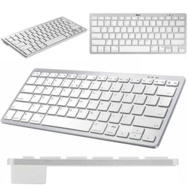 Imagem de Teclado Bluetooth para iPad Mini 4 Branco/Prata - Global Cases