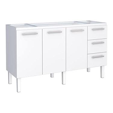 Imagem de Gabinete de Cozinha Para Pia 160 em Aço Vênus 3 Gavetas Branco - Cozimax