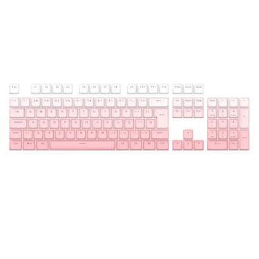 Imagem de Kit de Keycaps Redragon Degradê Branco e Rosa ABNT2 ABS