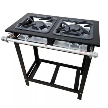 Imagem de Fogao 2 Bocas 30X30cm Gas Glp Baixa Pressao Perfil 5Cm De Pe - Cefaz