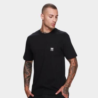 Imagem de Camiseta Cavalera Comfort Heat Transfer Masculina, Preto, M