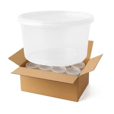 Imagem de Pote PP Tampa Lacre Freezer Microondas 150Un 1000ml - BrasilPack