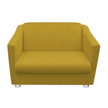 Imagem de Namoradeira Tilla Decorativa 2 Lugares Suede Amarelo
