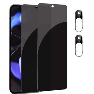 Imagem de [Pacote com 2] Protetor de tela de privacidade para Google Pixel 9 de 6,3 polegadas, vidro temperado, antiespião, sem bolhas, 9H, HD, pacote com 2 protetores de lente de câmera para Pixel 9