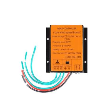 Imagem de AISINILALAO Regulador de Carga de Bateria 5000W - 12V 24V 48V CC/CA Híbrido Eólico e Solar MPPT Controlador Regulador para Campismo ao Ar Livre de Geradores de Turbinas Eólicas (Amarelo),12v