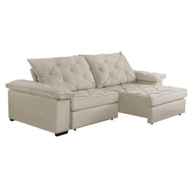 Imagem de Sofá Retrátil E Reclinável 2,50m Clara | Conforto Premium E Design Elegante | Lansof Cores Bege
