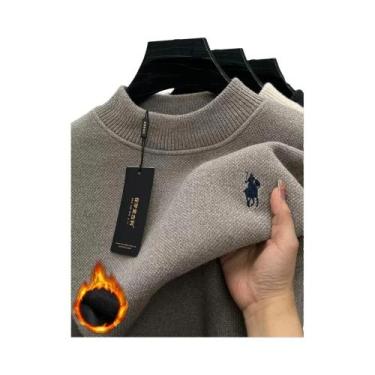 Imagem de Suéter Masculino De Veludo Com Gola Redonda, Casual, Marca De Designer