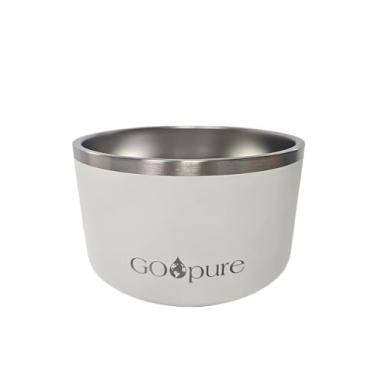 Imagem de Tigela de água filtrada para animais de estimação – Tigela de água para cães e gatos de aço inoxidável de 1,8 g com filtro de cerâmica, autopurificante, tigela de água ecológica para animais de