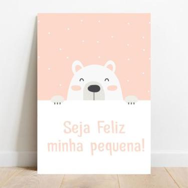 Imagem de Placa Decorativa Seja Feliz Pequena - TaColado., 15x21cm