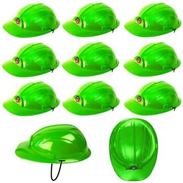 Imagem de Kit 10 Capacete Soldado Verde Militar Fantasia Tamanho Único - Toy Mas