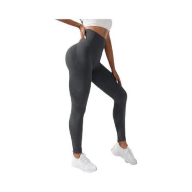 Imagem de Calças De Yoga Sem Costura De Cintura Alta Para Mulheres, Leggings Elá