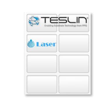 Imagem de Papel sintético Teslin® para impressoras a laser - Micro-perfurado 8-up - 10 mm | 10 folhas