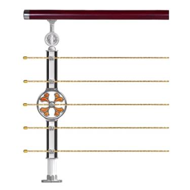 Imagem de Flexível Corrimões de liga de alumínio para degraus ao ar livre, trilhos internos com kit de instalação, corrimãos de varanda ou jardim Espesso