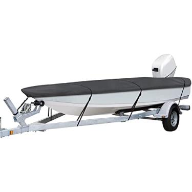 Imagem de Capa de barco resistente, capa de barco para uso externo, impermeável, tecido de fibra Oxford, anti UV, casco em V, capa de lona marítima, P (comprimento 420 cm)