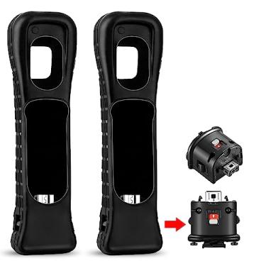 Imagem de XiQiDianr 2 Motion Plus Adapter and Case for Nintendo Wii Remote Controller, Sensor Accelerator Replacement for Wii Motion Plus Adapter (Black)