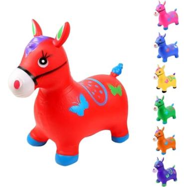 Imagem de Cavalinho Upa Upa Musical Pula Pula Grande Com Luz E Sons De Cavalo Premium (Vermelho)
