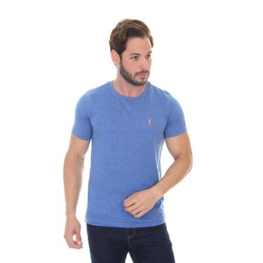 Imagem de Camiseta Ralph Lauren Masculina Essential Color Icon Azul Mescla-Masculino