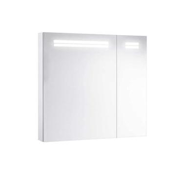 Imagem de Armários de espelho para banheiro com luz de parede antiembaçante espelho de maquiagem com luz led armário de banheiro móveis