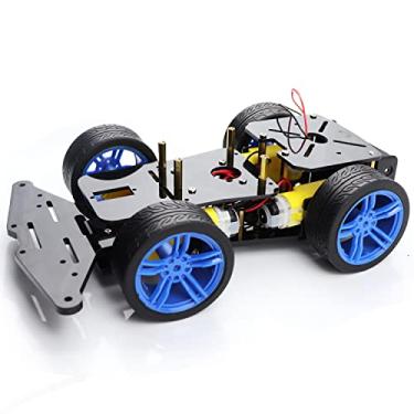 Imagem de Kit de carro robô Arduino, kit de chassi de carro robô inteligente LK COKOINO 4WD com motores, rodas e estojo de bateria para Arduino R3 R4/Leonardo/Raspberry Pi 5/4B/3B+/3B/2B/1B + construção de
