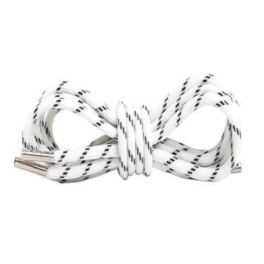 Imagem de Elastic Laces Sneakers For Sport Shoelaces Rubber Band For Casual Shoes Outdoor Leisure Round Shoestring Accessories(White black)
