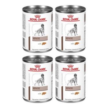 Imagem de Kit 4 Unidades Ração Úmida Hepatic 420g Lata Royal Canin