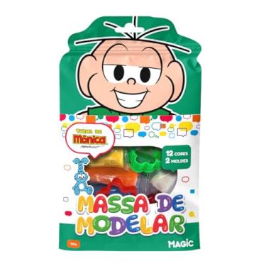 Imagem de Massa de Modelar 12 Cores com Moldes - 120g - Turma da Mônica - Diversão Criativa!