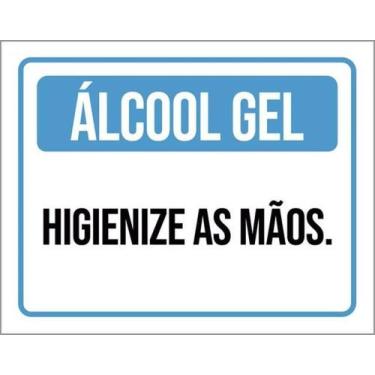 Imagem de Kit 3 Placas Álcool Gel Higienize As Mãos 36X46 - Sinalizo