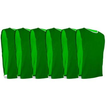 Imagem de Kit com 6 Coletes Juvenil 7 a 13 anos Colete de Futebol Esportivo Dry 