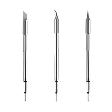 Imagem de HengTianMei Conjunto de pontas de ferro de solda 245 - 3 peças K, IS, I, modelo. Adequado para estação de solda SUGON A9 245 e T21 245, pontas de solda de longa duração e durabilidade, perfeito para
