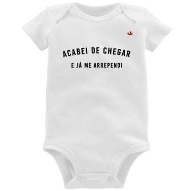 Imagem de Body Bebê Acebei de chegar e já me arrependi - Foca na Moda, Branco, P