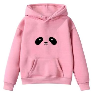 Imagem de Moletom Infantil Panda Guaxinim Máscara Desenho Infância Bolso Canguru