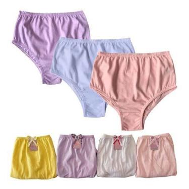 Imagem de Kit 6 Calçolas De Malha Algodão Calcinha Senhora Feminina - Miamore, S
