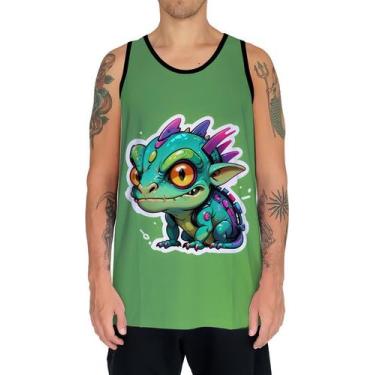 Imagem de Camiseta Regata Tshirt Animais Cyberpunk Camaleão Repteis 1 - Enjoy Sh