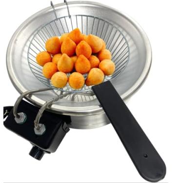 Imagem de Fritadeira Elétrica Industrial 5 L Tacho Redonda c/Cabo Aço Inoxidável Profissional (220V (3000W))